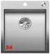 BLANCO Kchensple Claron 400-IF/A Durinox Edelstahlsple Flachrand mit Ablaufsystem InFino und PushControl