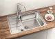 BLANCO Kchensple Lemis XL 6 S-IF Compact Einbausple / Edelstahlsple Flachrand Siebkorb als Drehknopfventil
