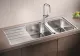 BLANCO Kchensple Lemis 8 S-IF Edelstahlsple / Einbausple Flachrand mit Siebkorb als Drehknopfventil