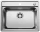 BLANCO Kchensple Lemis 6-IF Edelstahlsple / Einbausple Flachrand und Hahnlochbank mit Drehknopfventil