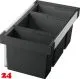 BLANCO Abfalltrennsystem Flexon II 80/3 Abfallsystem zum Einbau in Schubksten ab 80cm Unterschrank
