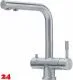 FRANKE Atlas Clear Water L 3-Wege Kchenarmatur Festauslauf Edelstahl massiv Trinkwasserfilter Armatur ohne Filter