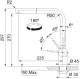 FRANKE Kchenarmatur Atlas Neo Window Einhebelmischer Edelstahl massiv mit Zugauslauf Niederdruck zur Vorfenstermontage umlegbar