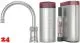QUOOKER Classic Nordic Round Edelstahl COMBI B & CUBE 2 100C + Trinkwassersystem Solo-Tap Nostalgieoptik (COMBICNSRSSTCUBE)
