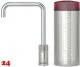 QUOOKER Nordic Square Combi B 100C Armatur Solohahn Edelstahl als Kochendwasser Armatur (COMBINSSSST)