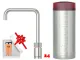 QUOOKER Nordic Square Combi B 100�C Armatur Solohahn Edelstahl als Kochendwasser Armatur (COMBINSSSST)