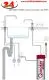 QUOOKER Nordic Round Twintaps VAQ PRO3 Einhebelmischer Edelstahl & 100C Armatur als Set (PRO3NSMRSSTTT)