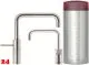 QUOOKER Nordic Square Twintaps Combi (+) B Einhebelmischer Edelstahl & 100C Armatur Set (COMBI+NSMSSSTTT)