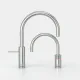 QUOOKER Nordic Round Twintaps Combi (+) B Einhebelmischer Edelstahl & 100C Armatur Set (COMBI+NSMRSSTTT)