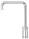 QUOOKER Nordic Square Edelstahl Single-Tap COMBI B mit CUBE 2 (COMBINSSSSTCUBE)