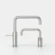 QUOOKER Nordic Square Twintaps Edelstahl COMBI B & CUBE 2 als Set (COMBINSMSSSTTTCUBE)