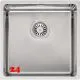 REGINOX Kchensple Houston 40x40 Einbausple Edelstahl 3 in 1 mit Flachrand Siebkorb als Stopfenventil