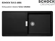 SCHOCK Kchensple Tia D-100L Cristadur Nano-Granitsple / Einbausple mit Drehexcenter