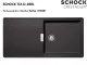 SCHOCK Kchensple Tia D-100L Cristadur Nano-Granitsple / Einbausple mit Drehexcenter