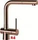 SCHOCK Kchenarmatur Laios Copper Einhebelmischer Kupferfarben mit Zugauslauf 360 schwenkbar mit Schlauchbrause