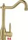 SCHOCK Kchenarmatur Resi White Gold Einhebelmischer Goldfarben mit Festauslauf 360 schwenkbarer Auslauf in Nostalgieoptik