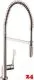 AXOR Kchenarmatur Citterio Semi Pro Edelstahl Finish Einhebelmischer 230 mit Pendelbrause als 2-Strahlbrause 360 schwenkbarer Auslauf (39840000)