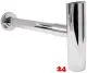 KWC PROFESSIONAL Waschbecken-Siphon XINX140 Messing verchromt passend zu "Beauty Wash" Waschtischen