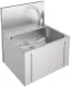 KWC PROFESSIONAL Anima Einzelwaschtisch ANMX206 fr Wandmontage fugenlos eingeschweites Becken ohne berlauf mit Knie- oder Hftbettigung