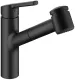 KWC Kchenarmatur Luna-E 10.441.033.176FL Einhebelmischer Matt Black mit Zugauslauf und Brausefunktion (124751)