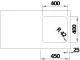 BLANCO Kchensple Solis 400-U Edelstahlsple / Unterbaubecken mit Ablaufsystem InFino und Handbettigung