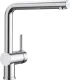 BLANCO Kchenarmatur Linus PVD Steel Einhebelmischer / Spltischarmatur mit Festauslauf 360 schwenkbarer Auslauf