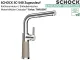 SCHOCK K�chenarmatur SC-540 Cristadur� Green Line Einhebelmischer Zugauslauf 120� schwenkbarer Auslauf mit Materialh�lse und Schlauchbrause