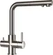 SCHOCK Kchenarmatur Vitus EDM mit Zugauslauf 3-Wege Trinkwasserfilter Armatur Edelstahl massiv 180 schwenkbarer Auslauf mit Schlauchbrause