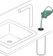 Schock Seifenspender Samo-L Farbe Schwarz matt Sp�lmittelspender / Dispenser