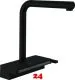 HANSGROHE Kchenarmatur Aquno Select M81 Mattschwarz Einhebelmischer 250 mit Ausziehauslauf, 2jet, sBox (73830670)