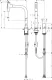 HANSGROHE Kchenarmatur Metris Select M71 Edelstahl Finish 2-Loch Einhebelmischer 200 mit Ausziehbrause, 2jet (73819800)