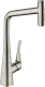 HANSGROHE Kchenarmatur Metris Select M71 Edelstahl Finish Einhebelmischer 320 mit Ausziehbrause, 2jet, sBox (73816800)