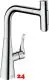 HANSGROHE Kchenarmatur Metris Select M71 Chrom Einhebelmischer 240 mit Ausziehbrause, 2jet (73822000)