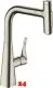 HANSGROHE Kchenarmatur Metris Select M71 Edelstahl Finish Einhebelmischer 240 mit Ausziehbrause, 2jet (73822800)