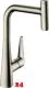 HANSGROHE Kchenarmatur Talis Select M51 Edelstahl Finish Einhebelmischer 300 mit Ausziehauslauf, 1jet (72821800)