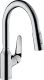 HANSGROHE Kchenarmatur Focus M42 Chrom Einhebelmischer 180 mit Ausziehbrause, 2jet 360 schwenkbarer Auslauf (71801000)