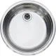 REGINOX Kchensple R18 370 (R) OSP Einbausple Edelstahl mit Einbaurand Rundbecken mit Gummistopfen