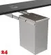 DREILICH Sirius II Abfallbehlter 9100400-2 ausfahrbar zur Untertischmontage ohne Einwurfhlse Fassungsvermgen ca. 80 Liter (2002080061)