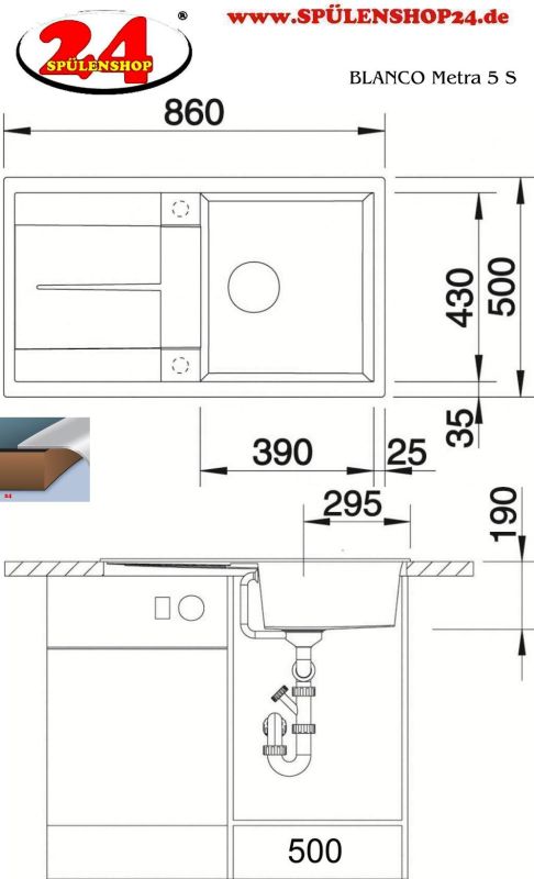 BLANCO METRA 5 S günstig kaufen | Silgranit Spüle online