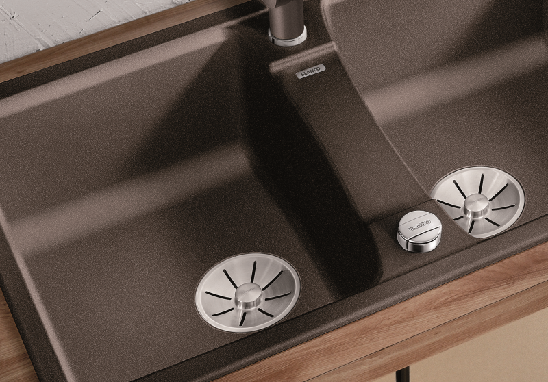 BLANCO CLASSIC NEO 5 S Granitspüle – 1 Becken Mit Abtropffläche, In Champagner – Für 50 Cm Unterschränke