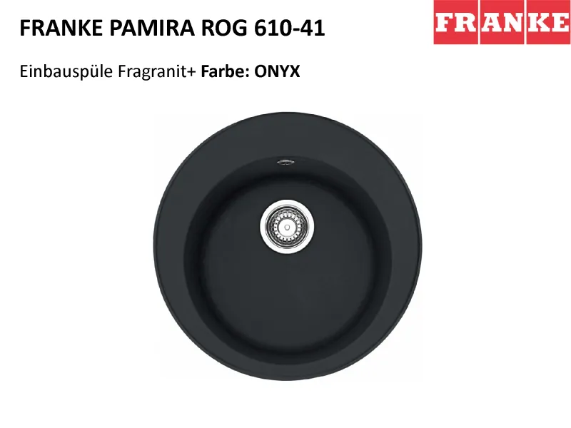 Franke Pamira ROG 610-41 Granitspüle | Steingrau, Ø 51 Cm | Für Unterschränke Ab 45 Cm