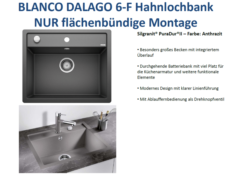 BLANCO DALAGO 6-F kaufen | Silgranit Spüle günstig online