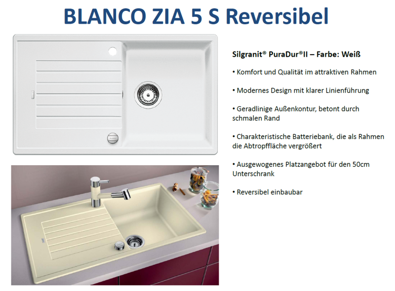 BLANCO CLASSIC NEO 5 S Granitspüle – 1 Becken Mit Abtropffläche, In Champagner – Für 50 Cm Unterschränke