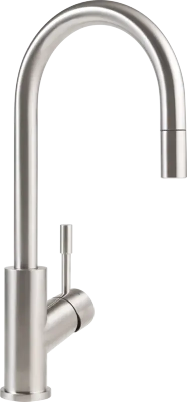 SOLVEX Einhebel-Küchenarmatur – Gebürstetes Nickel, Schwenkbarer Auslauf, Mit Anschluss-Schlauch