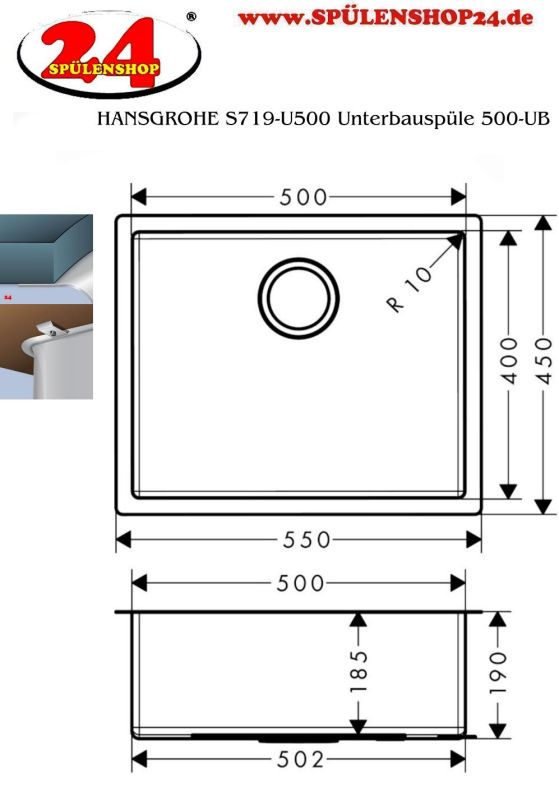 Hansgrohe Edelstahlspüle Für Unterbau – Perfekt Für 60 Cm Unterschränke