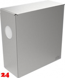 DREILICH Sirius II Hygiene-Abfallbehälter 9110401-2L zur Wandmontage mit stabilem Deckel und Polybeutelspender links Fassungsvermögen ca. 5 Liter (2002080109)