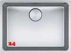 FRANKE Kchensple Mythos MYX 110-55 Unterbausple (Montage unter die Arbeitsplatte) mit Integralablauf und Siebkorb als Druckknopfventil