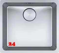 FRANKE Küchenspüle Mythos MYX 110-45 Unterbauspüle (Montage unter die Arbeitsplatte) mit Integralablauf und Siebkorb als Druckknopfventil FRANKE Küchenspüle Mythos MYX 110-45 Unterbauspüle (Montage unter die Arbeitsplatte) mit Integralablauf und Siebkorb als Druckknopfventil