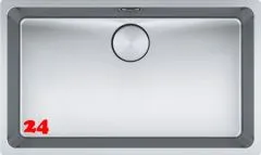 FRANKE Kchensple Mythos MYX 110-70 Unterbausple (Montage unter die Arbeitsplatte) mit Integralablauf und Siebkorb als Druckknopfventil