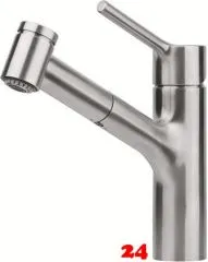 FRANKE Küchenarmatur Taros Neo Einhebelmischer Edelstahl massiv mit Zugauslauf und Brausefunktion 120° schwenkbarer Auslauf FRANKE Küchenarmatur Taros Neo Einhebelmischer Edelstahl massiv mit Zugauslauf und Brausefunktion 120° schwenkbarer Auslauf